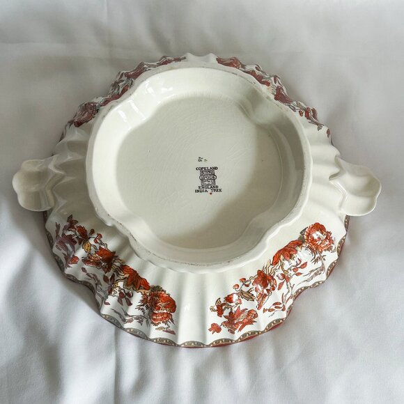 Copeland India Tree Serving Bowl with Handles, Rare - Picture 7 of 13